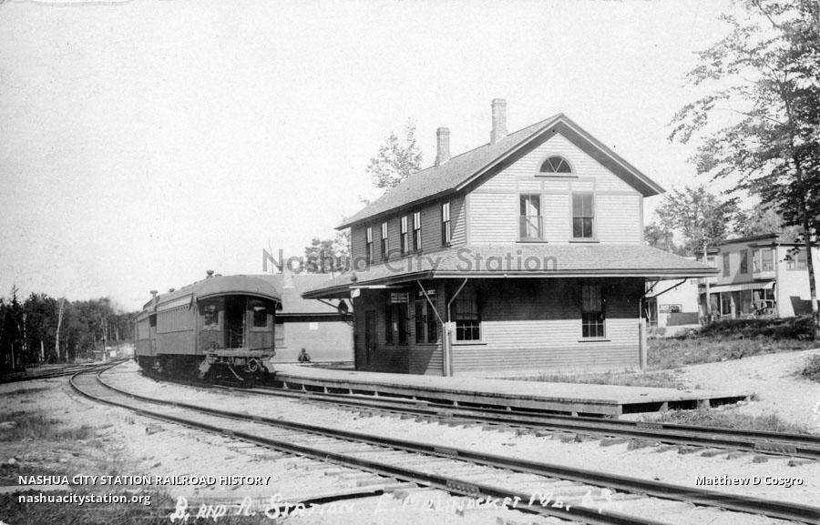 Postcard Bangor & Aroostook Station, East Millinocket, Maine