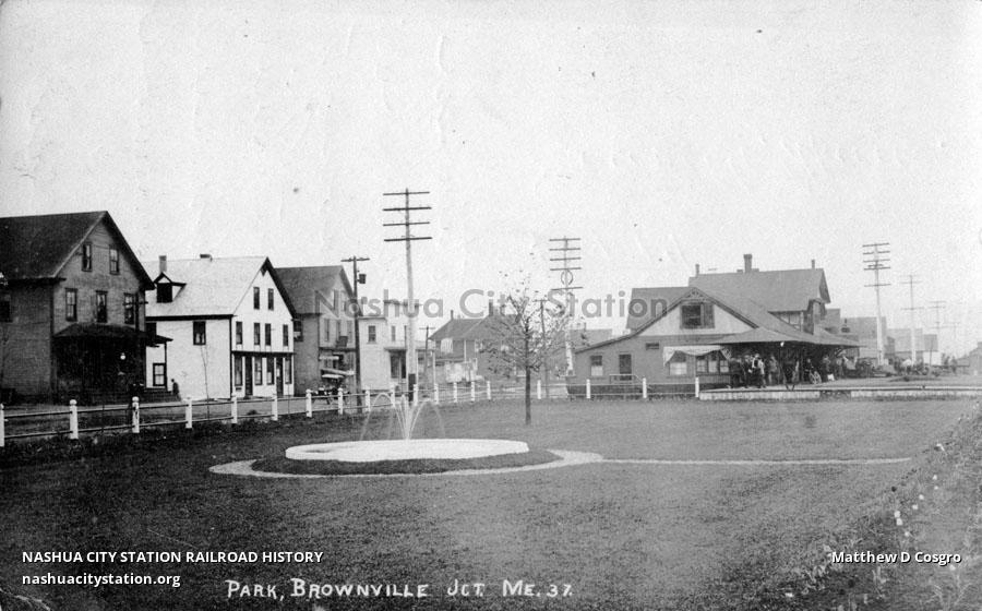 Postcard Park, Brownville Junction, Maine Railroad History