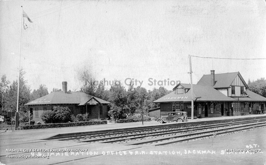 Postcard United States Immigration Office and Railroad Station
