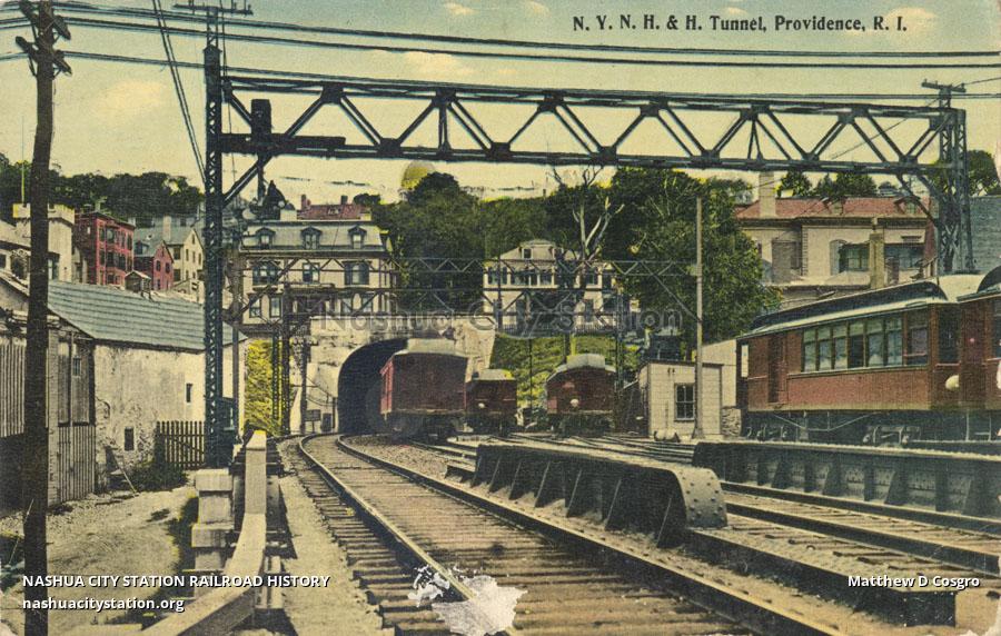 Postcard New York, New Haven & Hartford Tunnel, Providence, Rhode