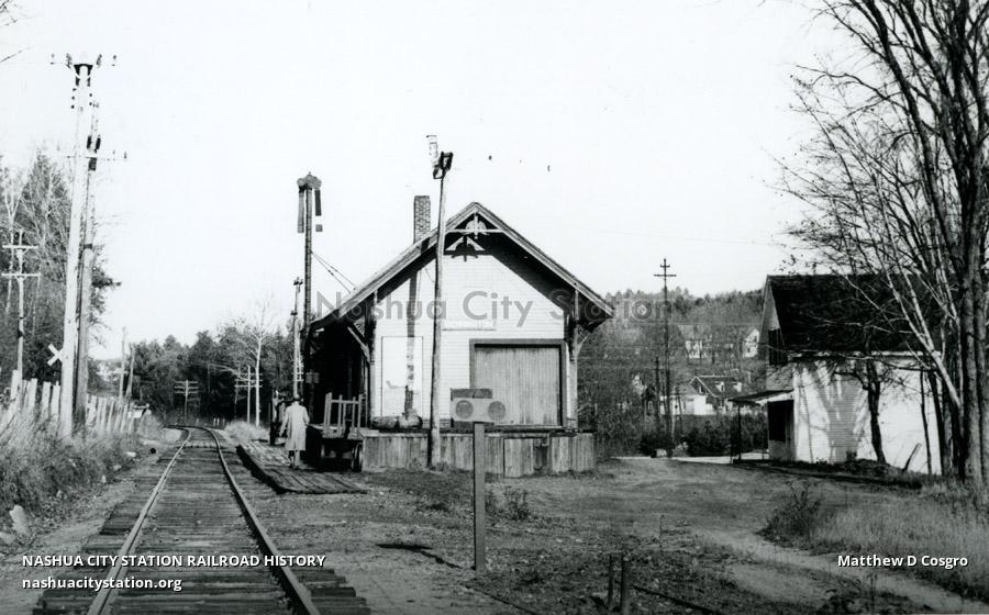 Postcard Bennington station Railroad History