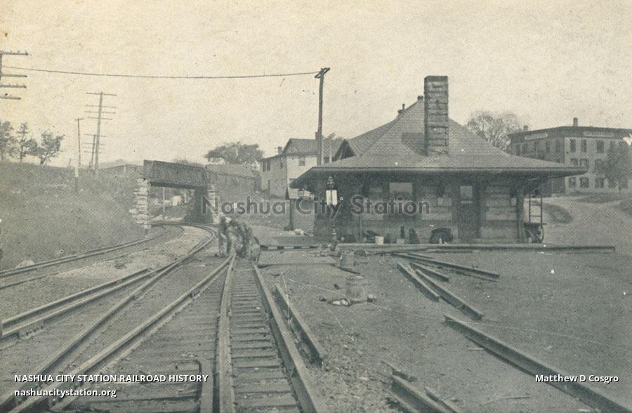Postcard Railroad Bridge and Station, East Chatham, New York Railroad History