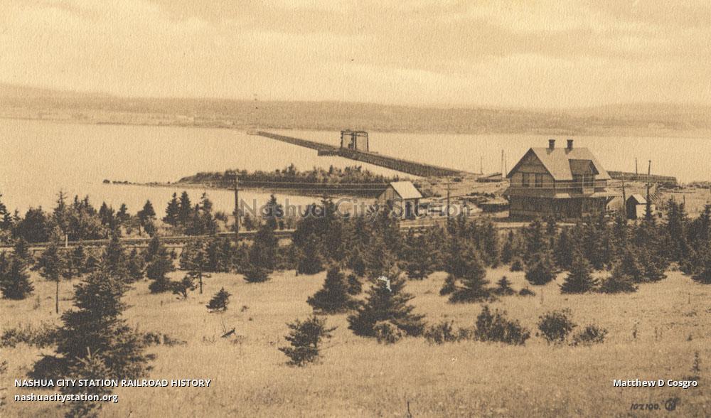 Postcard Intercolonial Railway Bridge, Pictou, Nova Scotia Railroad
