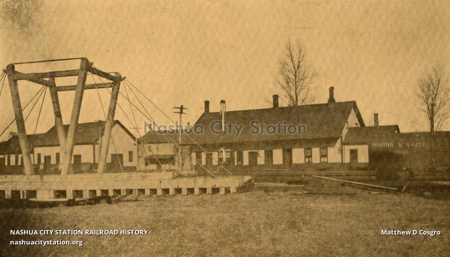 Postcard Boston & Maine Station, Canaan, New Hampshire Railroad History