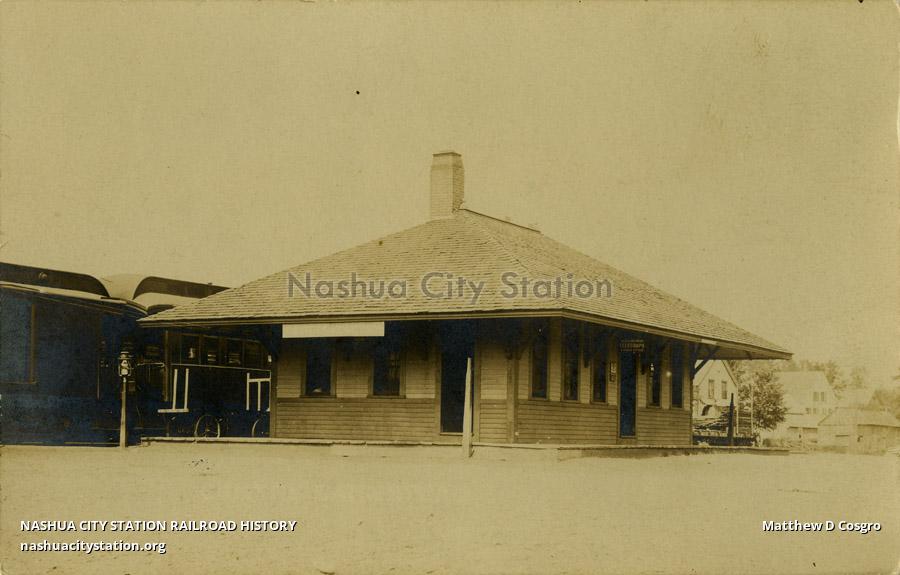 Postcard Center Barnstead station Railroad History