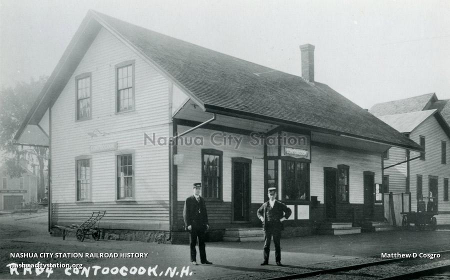 Postcard Contoocook, New Hampshire Railroad History