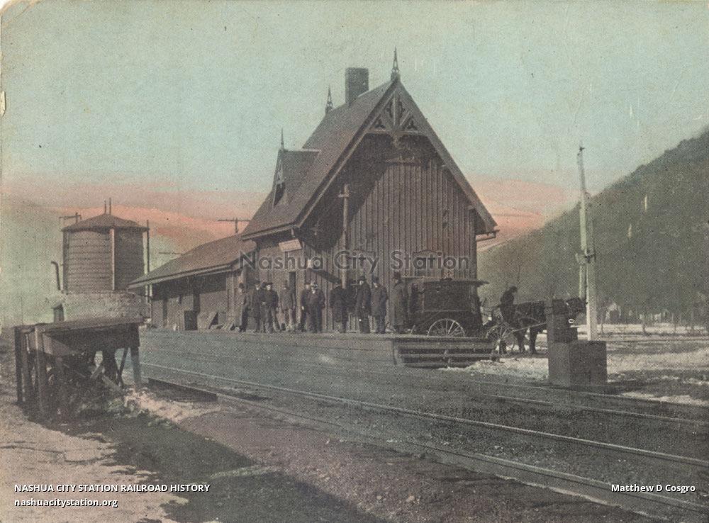 Postcard Delaware & Hudson Station, Worcester, New York Railroad History