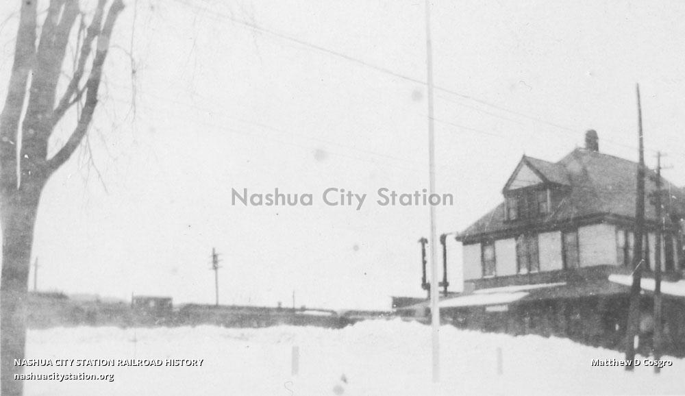Postcard Railroad Station, Woodsville, New Hampshire Railroad History