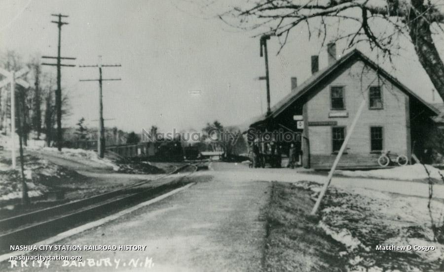 Postcard Danbury, New Hampshire Railroad History