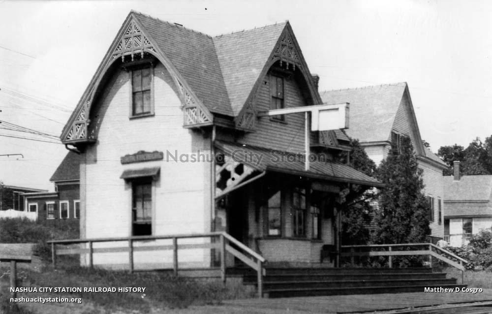 Postcard Railroad Station, South Fitchburg, Massachusetts Railroad