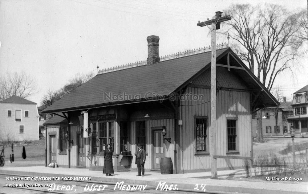 Postcard Depot, West Medway, Massachusetts Railroad History