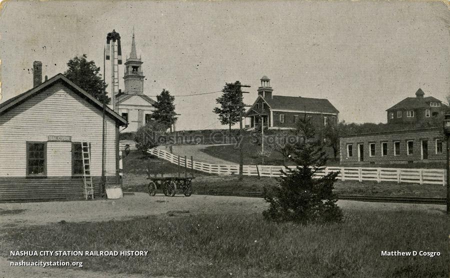 Postcard Public Buildings and Creamery, East Andover, New Hampshire