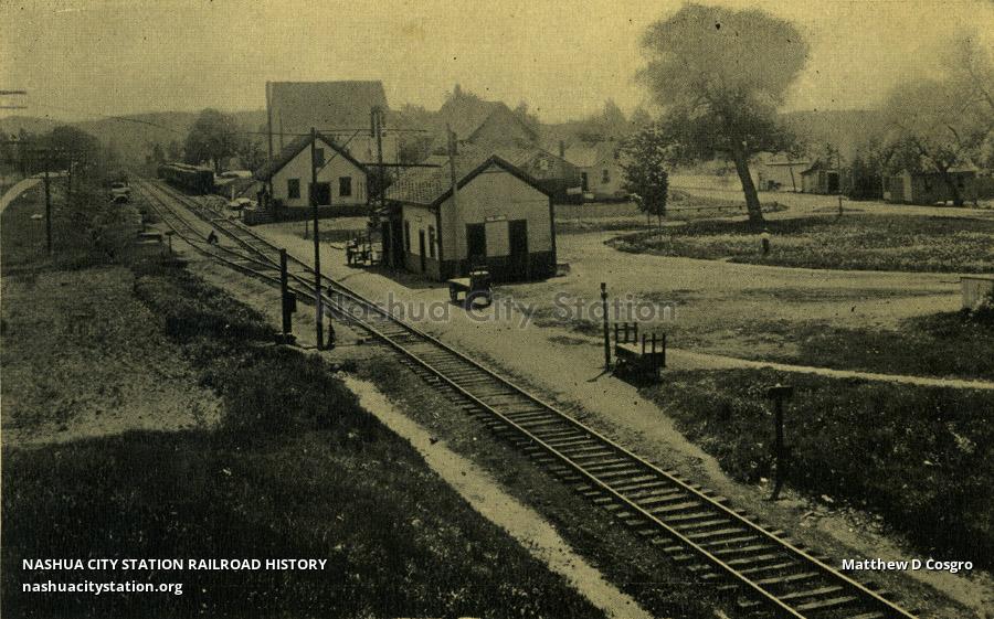 Postcard Railroad Station, East Andover, New Hampshire Railroad History