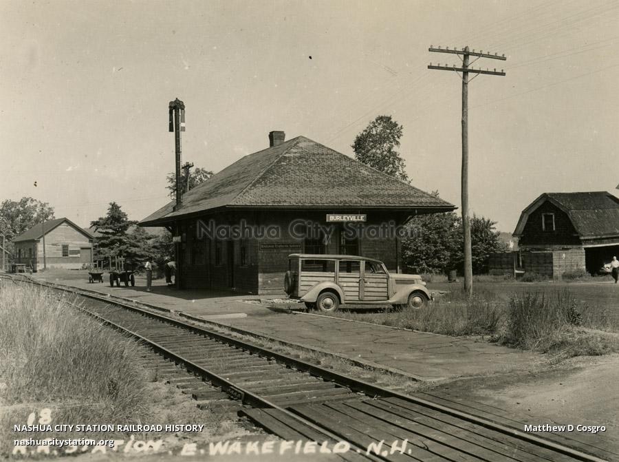Postcard Railroad Station, East Wakefield, New Hampshire Railroad
