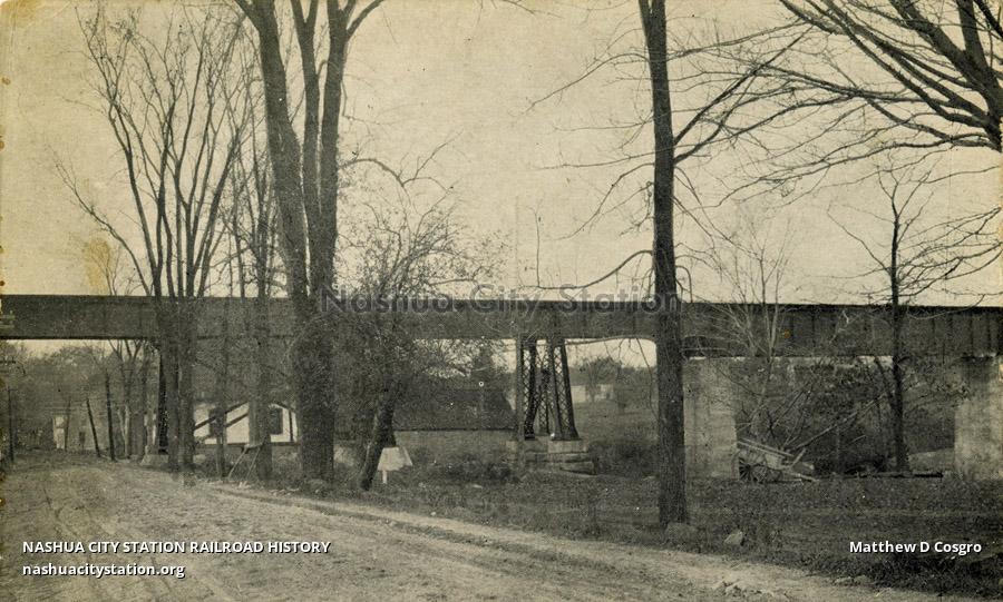 Postcard New Iron Bridge, Rochester & Nashua Railroad, Epping, N.H