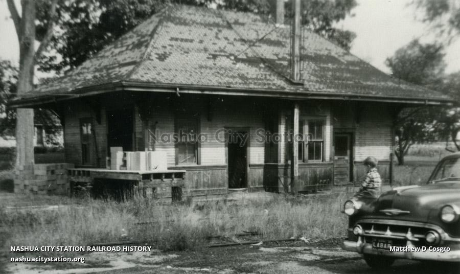Postcard Henniker, N.H. Railroad History