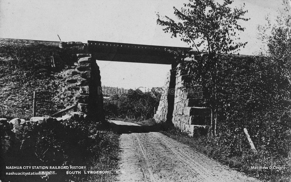 Postcard Bridge, South Lyndeboro, New Hampshire Railroad History