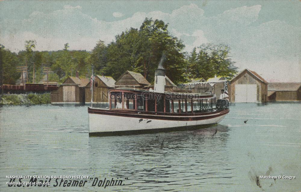 Postcard United States Mail Steamer "Dolphin" Railroad History
