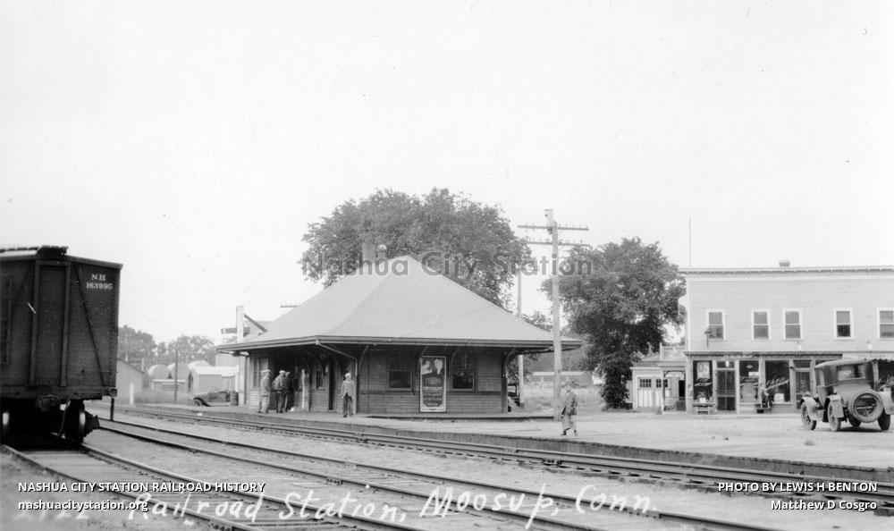 Postcard Railroad Station, Moosup, Connecticut Railroad History
