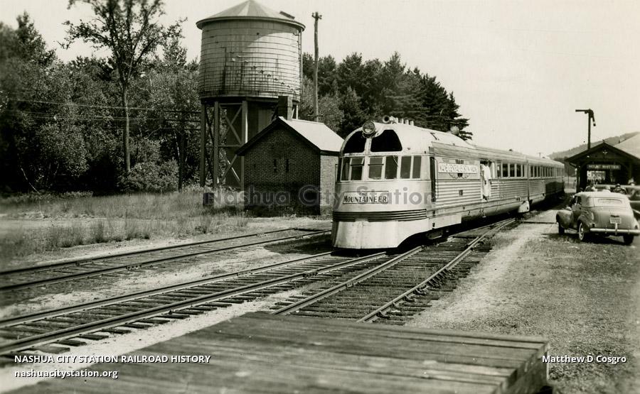 Postcard West Ossipee, New Hampshire, Mt. Whittier Station Boston