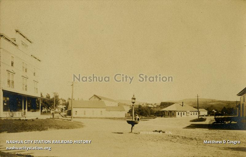 Postcard Pittsfield, N.H. Railroad History