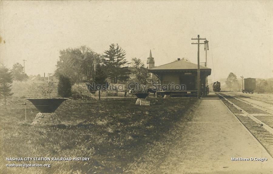 Postcard Sandown station Railroad History