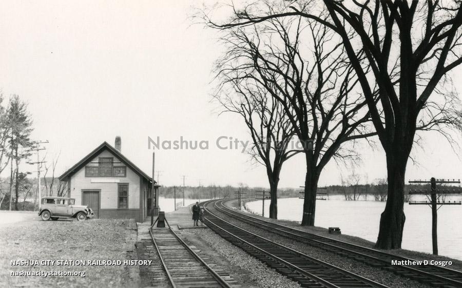 Postcard Thornton's Ferry station Railroad History