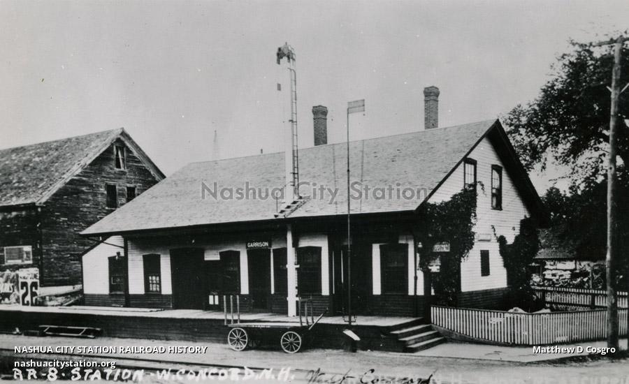 Postcard Station West Concord, New Hampshire Railroad History
