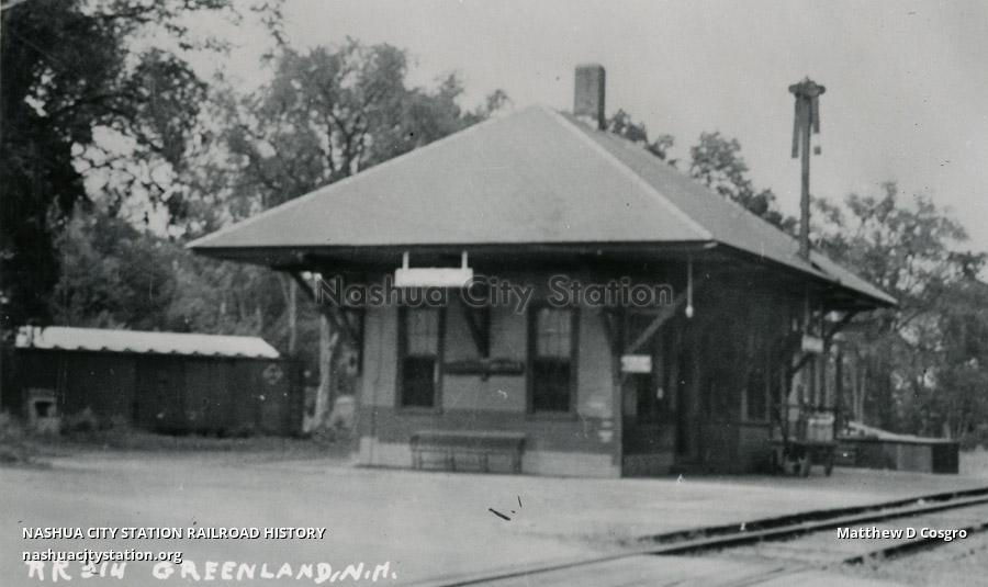 Postcard Greenland, N.H. Railroad History