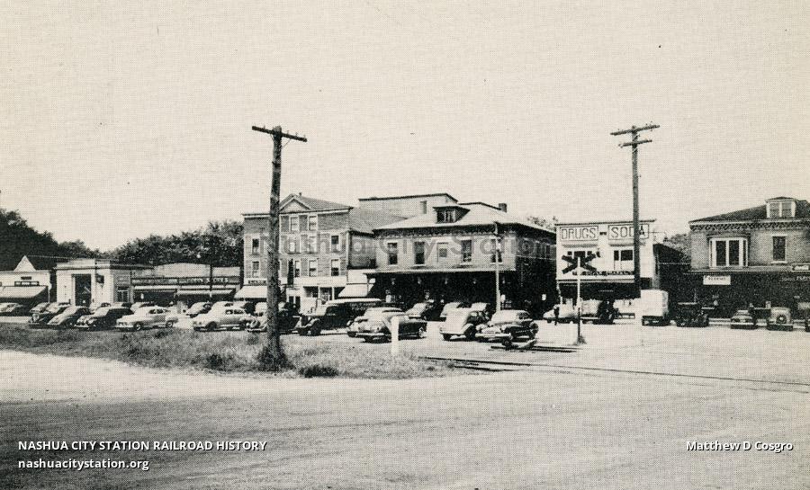 Postcard Railroad Square, East Pepperell, Massachusetts Railroad History