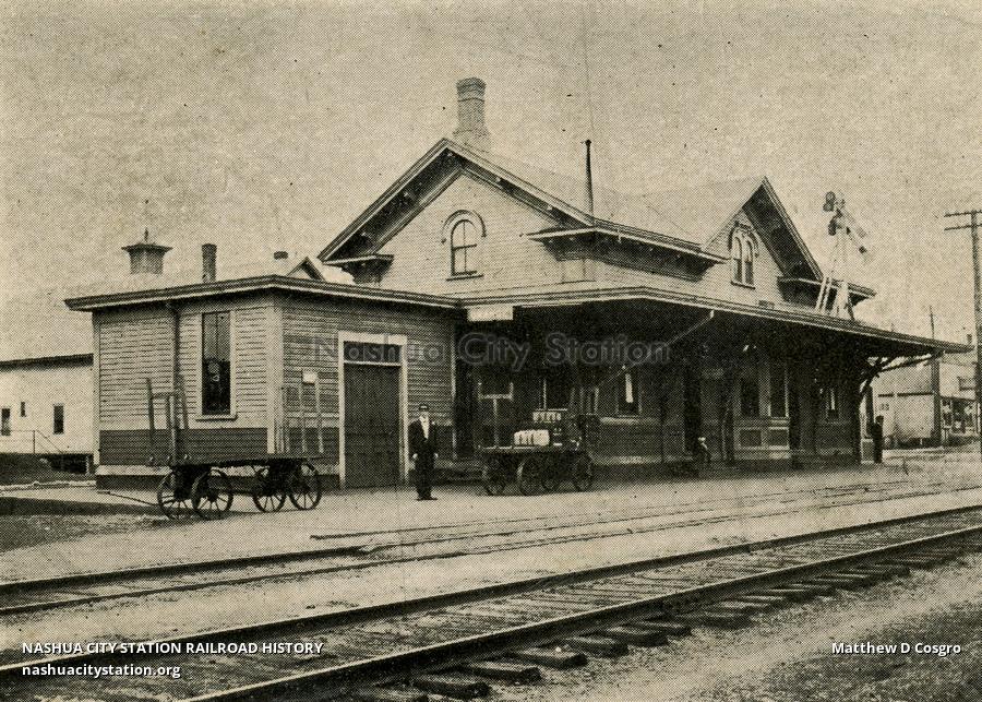 Postcard The Depot, Orange, Massachusetts Railroad History