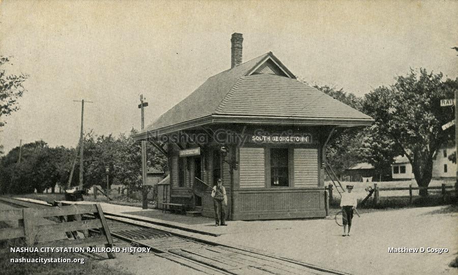 Postcard Boston & Maine Station, South Massachusetts