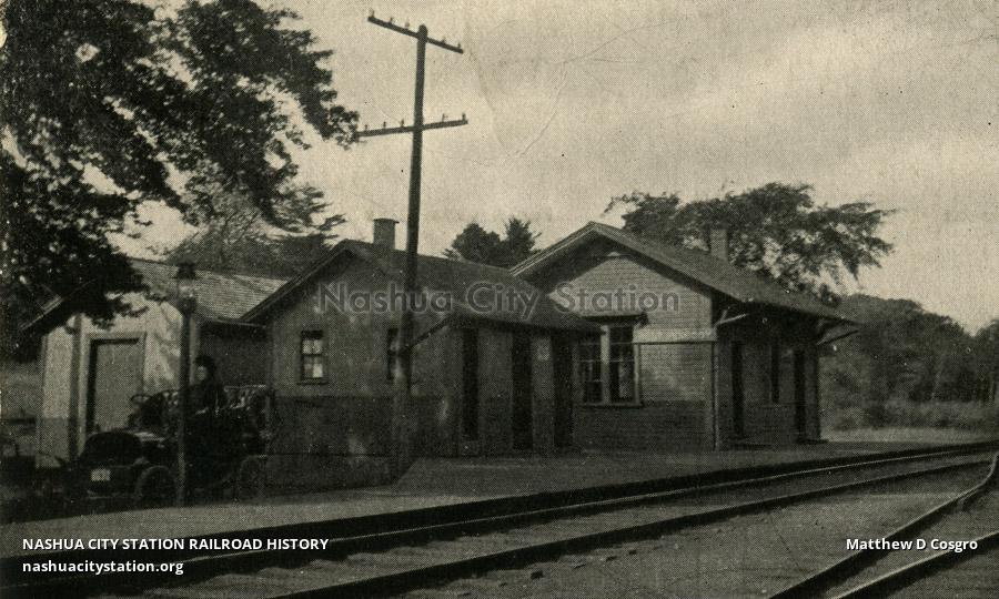 Postcard West Peabody Station, Peabody, Massachusetts Railroad History