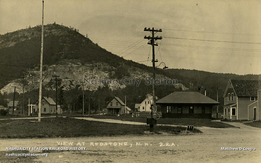 Postcard View at Redstone, New Hampshire Railroad History