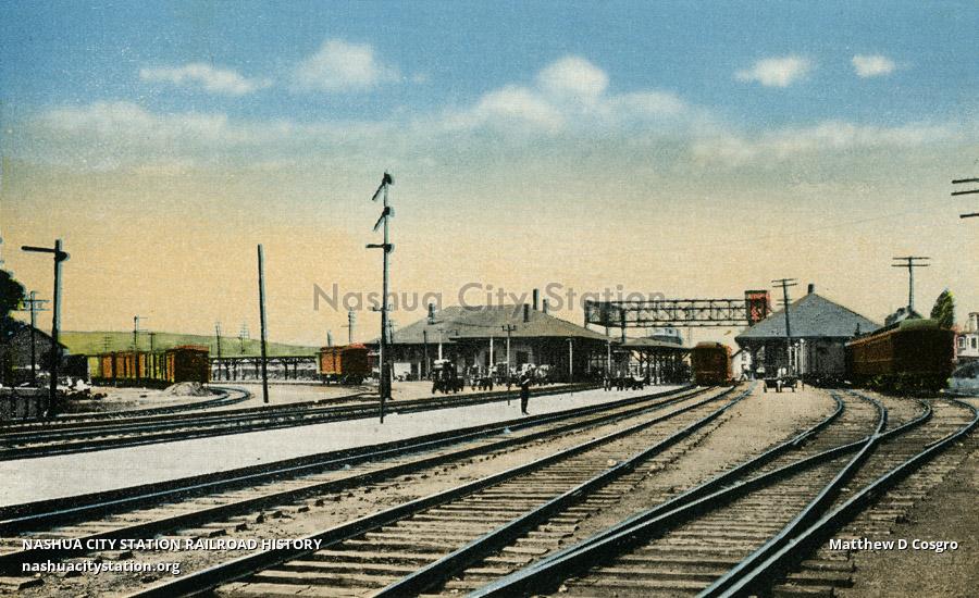 Postcard Railway Station, Ayer, Massachusetts Railroad History
