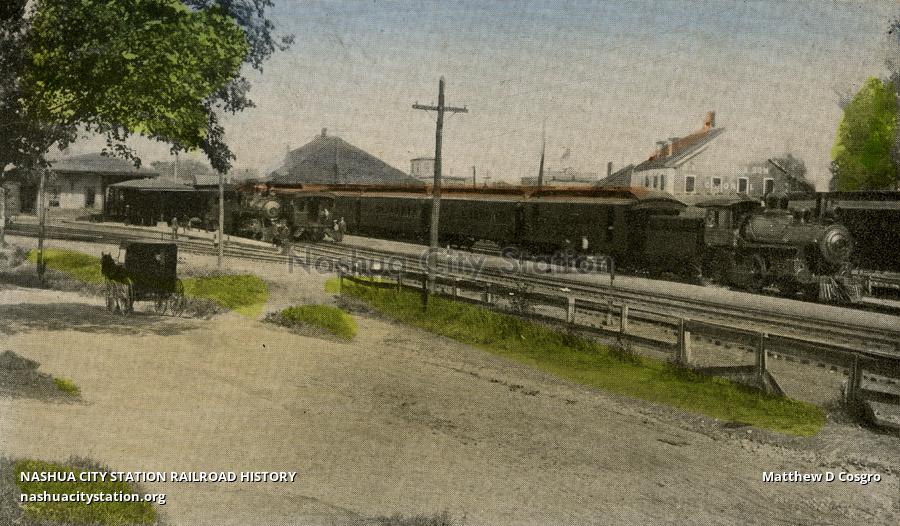 Postcard The Station, Ayer, Massachusetts Railroad History