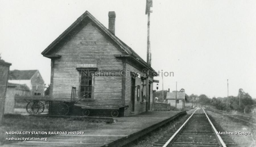 Postcard Hayes station Railroad History