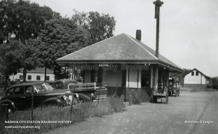 Postcard Erving station Railroad History