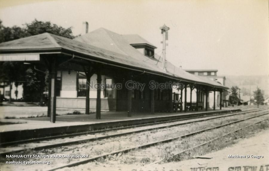 Postcard West Stewartstown station Railroad History