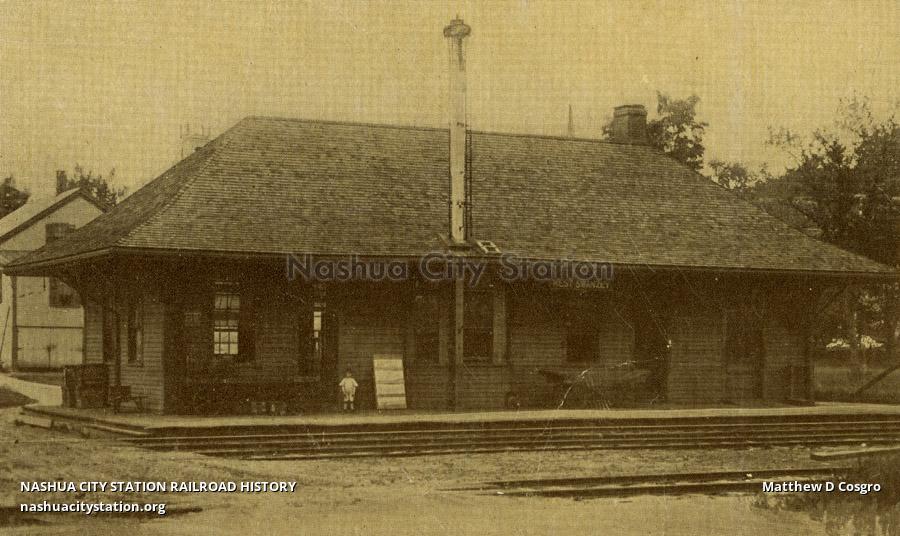 Postcard Railroad Station, West Swanzey, New Hampshire Railroad History