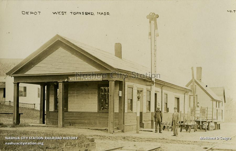 Postcard Depot, West Townsend, Massachusetts Railroad History