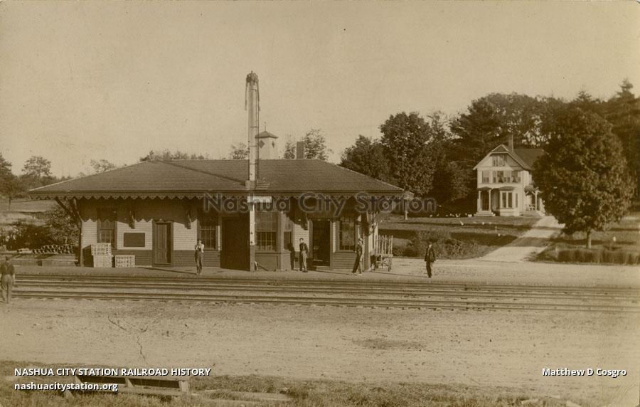 Postcard Sandown station Railroad History