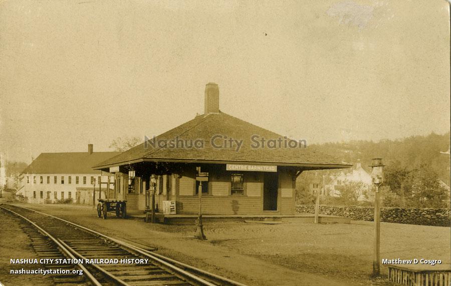 Postcard Centre Barnstead station Railroad History