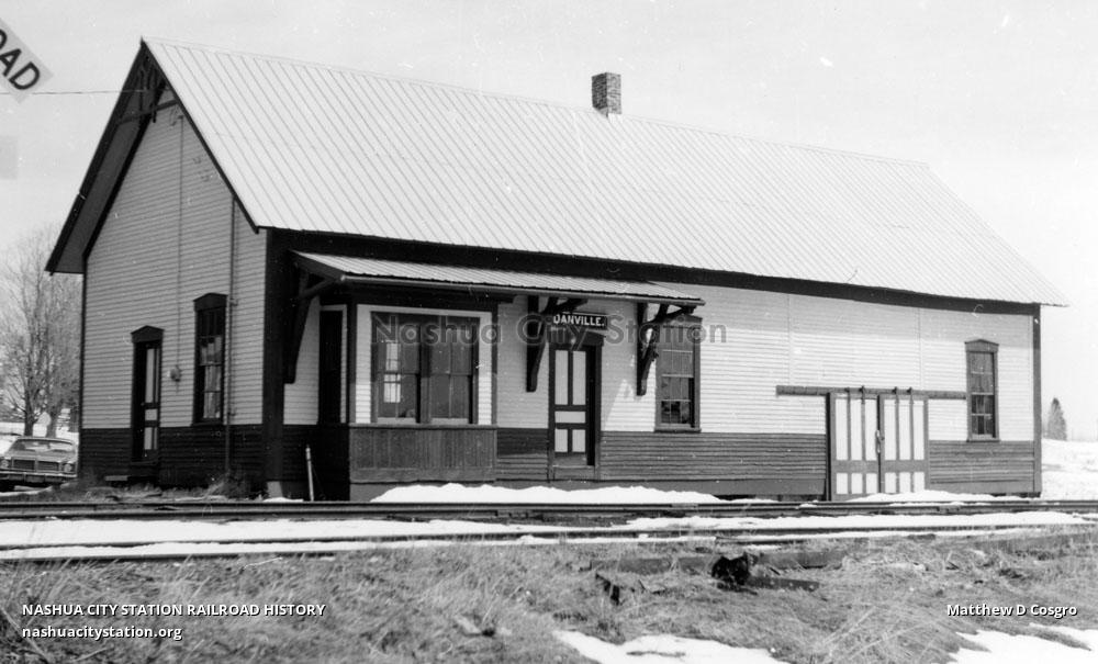 Postcard Danville station Railroad History