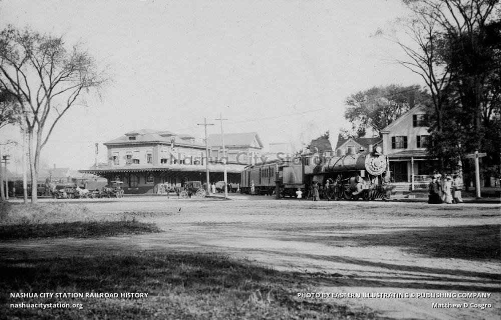Postcard Waterville station Railroad History