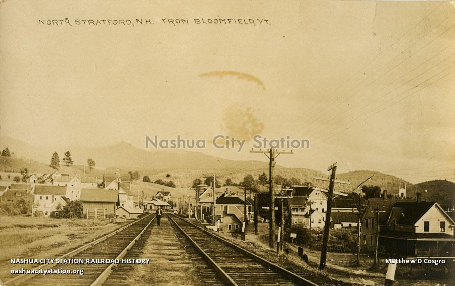 Postcard North Stratford New Hampshire from Bloomfield, Vermont
