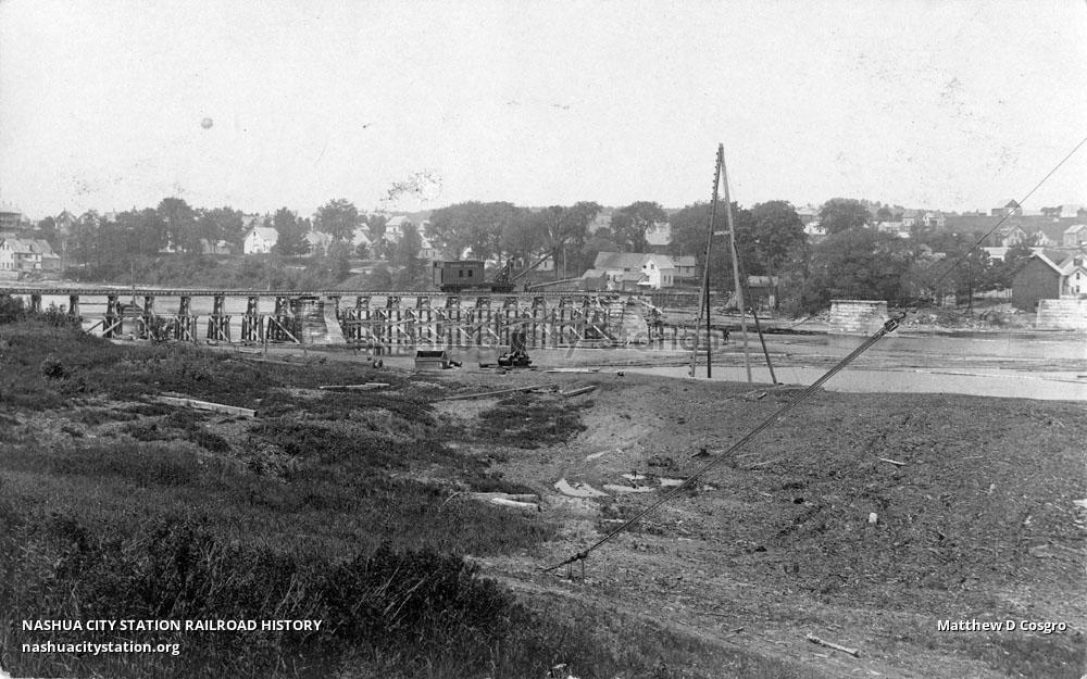 Postcard Kennebec River Trestle Madison, Maine Railroad History