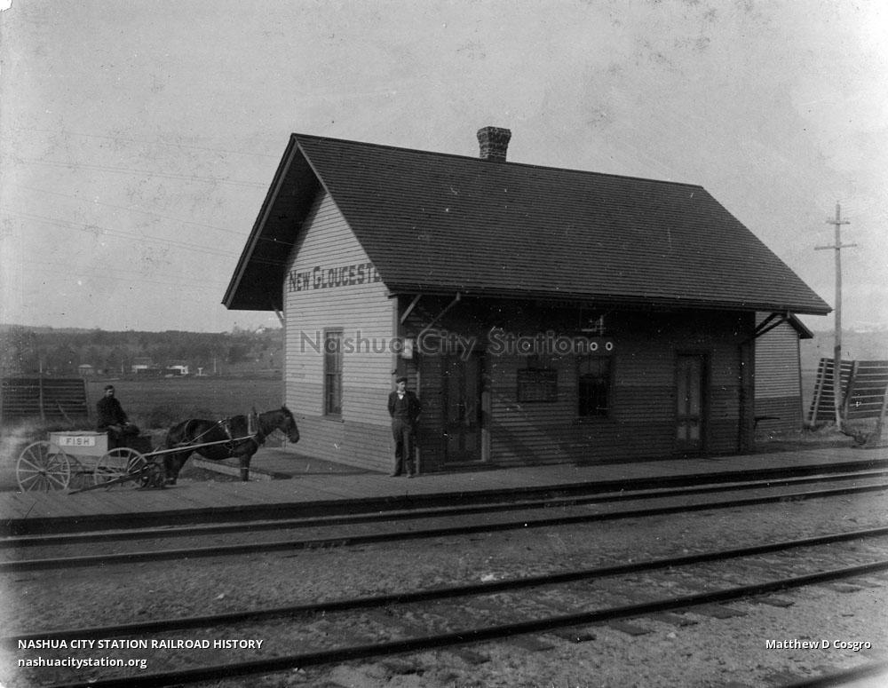 Postcard New Gloucester Station Railroad History