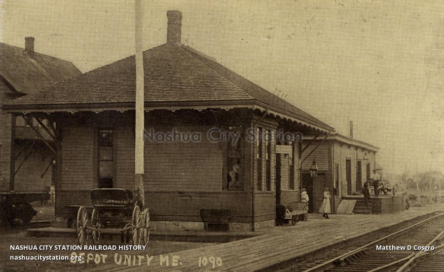 Postcard Depot, Unity, Maine Railroad History