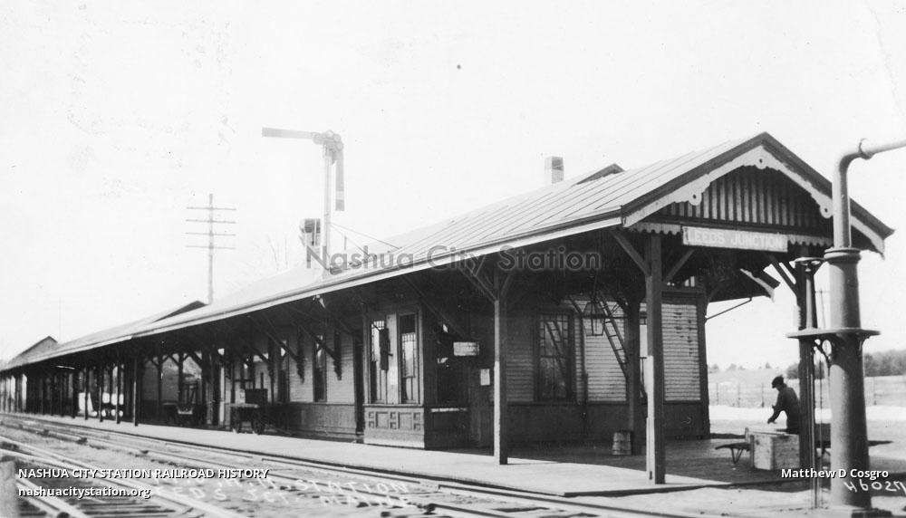 Postcard Maine Central Railroad Station, Leeds Junction, Maine